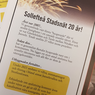 Sollefteå stadsnät 20 år